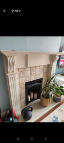 Beautiful vintage pine fireplace