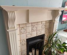 Beautiful vintage pine fireplace