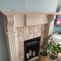 Beautiful vintage pine fireplace