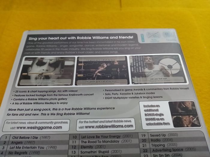We Sing Robbie Williams Nintendo Wii Games Original