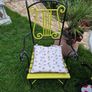 Bistro set Forged Garden Chairs  Cast iron table very heavy furniture patio decking steel home house  cottage benchs gift present new sea shels furniture pots statue  table and chairs seat Image 9