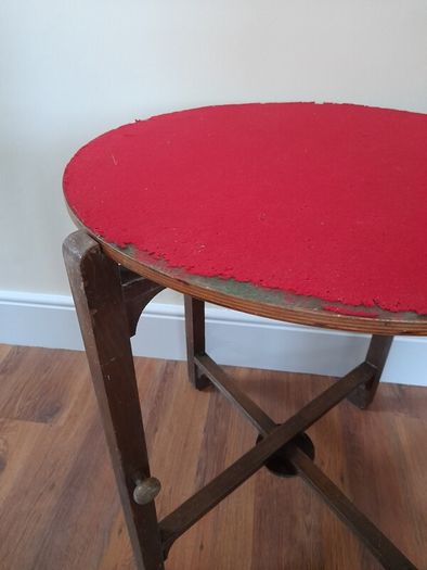 Vintage Fold Up Card Table Occasional  Table