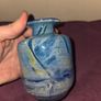 Blue Glass Bottle with Stopper Image 7