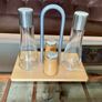 Vintage Bodum Oil Vinegar Salt Pepper Cruet Set by Georg Fontana Danish Beechwood with Aluminum 1990s Image 5