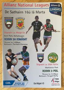 2011 Sligo v Offaly Football League & Sligo v Mayo Hurling League Programm