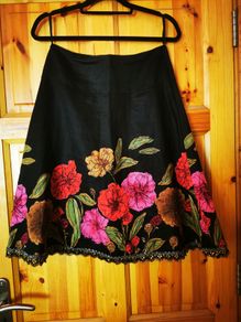 Vintage Carole Little Skirt Boho Festival Feminine Size 10