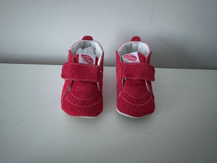 Pink baby Vans crib shoes size 1.5UK