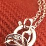 silver chain and pendant tourquise stone Image 3