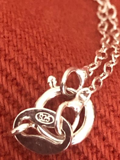 silver chain and pendant tourquise stone