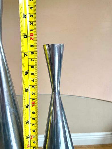 Set of 4 Vintage 90s Ikea Aluminium Candleholders