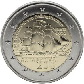 Estonia 2 Euro Commemorative Coin 2020 - 200th Anniversary of the First Antarctic Expedition.  Uncirculated.