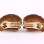 Christian Dior Clip-On Gold Tone Earrings, Simple. Image 2
