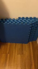 Blue flooring mats