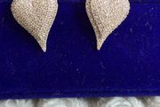 Heart Pave Natural  Diamond Earrings