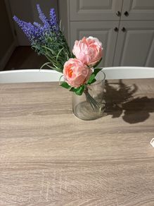 artifical flowers and vase