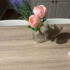 artifical flowers and vase