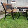 Garden table with 2 benches [ heavy cast iron ] Image 4