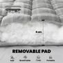Camping Cot with Soft Pad, 80cm Extra Wide Folding Cots with Side Pocket and Carry Bag, Grey Image 6