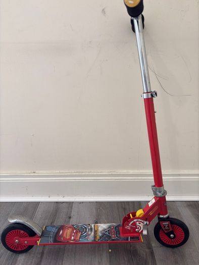 Disney Cars Folding Kids Scooter - Adjustable Height