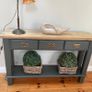 Reworked console table with oak top Image 5