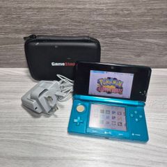 Nintendo 3DS Aqua Blue Console With Charger 64 GB SD Card - 22 Digital Games