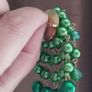 Vintage brooch - a cluster of emerald-green beads. Image 4