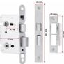 Internal Door Handle Set with Lock Complete Door Pack with Hings , Thumb Turn & Fixings Privacy Turn & Release (Phantom, Polished Chrome) Image 7