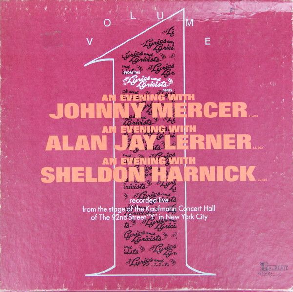 Johnny Mercer/Alan Jay Lerner/Sheldon Harnick - An Evening With  -Vol 1 3 LP Box Set
