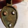 Large Victorian Brass Thumb Latch Lock and Door Furniture Image 7