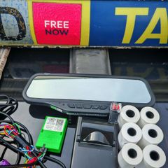 taxi sign,meter,printer and rolls