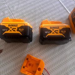 Dewalt adaptor and 2 12v 5ah batteries