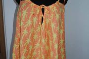 Love Label orange/yellow flared palms pattern top size UK16 EUR44 Perfect condition Postage included