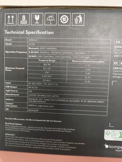 Video projector new and unused