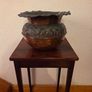 Antique Art Nouveau Hand Beaten Copper Jardiniere Image 2