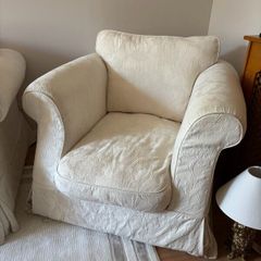 This White / Cream pattern Chair