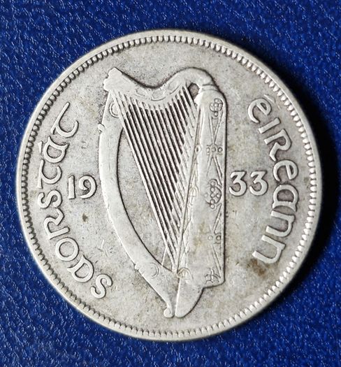 Ireland 1933 Silver Half Crown coin