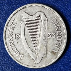 Ireland 1933 Silver Half Crown coin
