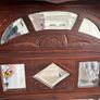 Antique wooden overmantle mirror Image 4