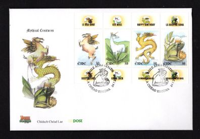 2000 Ireland Greetings Commemorative Stamps Booklet Pane An Post First Day Cover (FDC). Hibernian HP119a