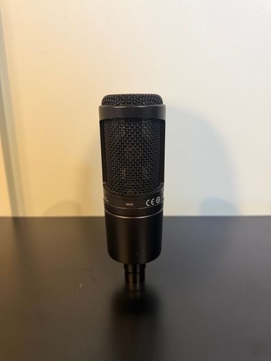 Audio-Technica AT2020  condenser microphone with K&M pop filter