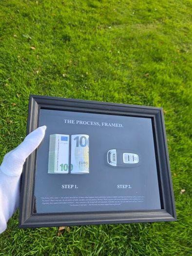 Gift 3D money frame art decor painting
