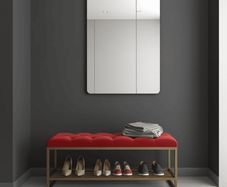 Teal Velvet Upholstered Bench / Shoe Rack