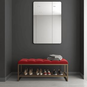 Teal Velvet Upholstered Bench / Shoe Rack