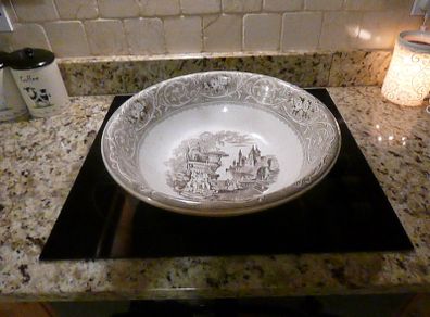 LARGE vintage Delph basin / bowl