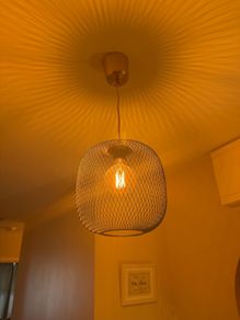 Black and Gold Ikea ceiling light pendant x2