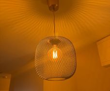 Black and Gold Ikea ceiling light pendant x2