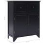 Side Cabinet Black 60x30x75 cm Paulownia Wood Image 9