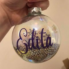 Personalised Glass Christmas Baubles