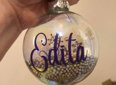 Personalised Glass Christmas Baubles