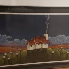 Beautiful NEW Large Cottage Framed Print Wall Art